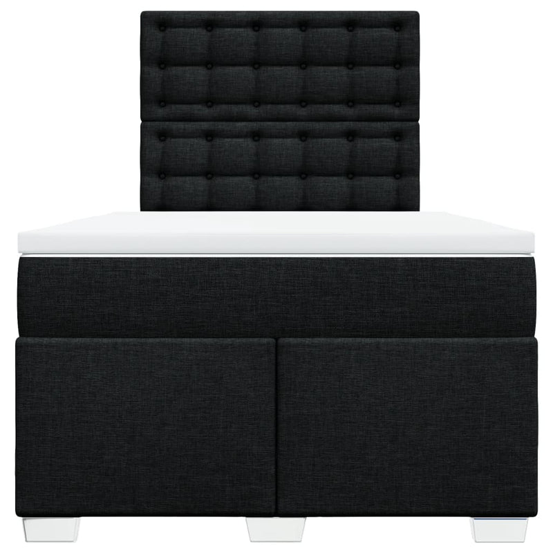 Pat box spring cu saltea, negru, 120x190 cm, catifea