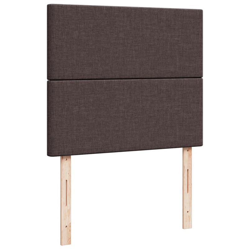 Pat box spring cu saltea, maro închis, 120x200 cm, textil
