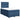 Pat box spring cu saltea, albastru, 120x200 cm, textil