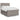 Pat box spring cu saltea, gri taupe, 140x200 cm, textil