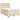 Pat box spring cu saltea, crem, 160x200 cm, material textil