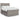 Pat box spring cu saltea, gri taupe, 160x200 cm material textil