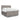 Pat box spring cu saltea, gri taupe, 200x200 cm, textil
