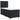 Pat continental cu saltea, negru, 80x200 cm, piele ecologică