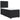 Pat box spring cu saltea, negru, 90x190 cm, piele ecologică