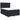 Pat box spring cu saltea, negru, 140x190 cm, piele ecologică