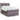 Pat box spring cu saltea, gri, 140x200 cm, piele ecologică