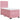 Pat box spring cu saltea, roz, 80x200 cm, catifea