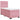 Pat box spring cu saltea, roz, 80x200 cm, catifea