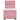 Pat box spring cu saltea, roz, 80x200 cm, catifea