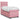 Pat box spring cu saltea, roz, 80x200 cm, catifea