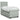 Pat continental cu saltea, gri deschis, 80x200 cm, catifea