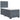 Pat box spring cu saltea, gri închis, 80x200 cm, catifea
