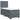 Pat box spring cu saltea, gri închis, 90x190 cm, catifea