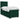 Pat box spring cu saltea, verde închis, 90x190 cm, catifea