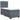Pat box spring cu saltea, gri închis, 90x190 cm, catifea