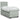 Pat box spring cu saltea, gri deschis, 90x190 cm, catifea
