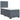 Pat box spring cu saltea, gri închis, 90x190 cm, catifea