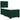 Pat box spring cu saltea, verde închis, 90x200 cm, catifea
