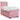 Pat box spring cu saltea, roz, 90x200 cm, catifea
