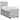 Pat box spring cu saltea, gri deschis, 100x200 cm, catifea