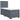 Pat box spring cu saltea, gri închis, 100x200 cm, catifea