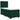Pat box spring cu saltea, verde închis, 100x200 cm, catifea