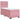 Pat box spring cu saltea, roz, 100x200 cm, catifea