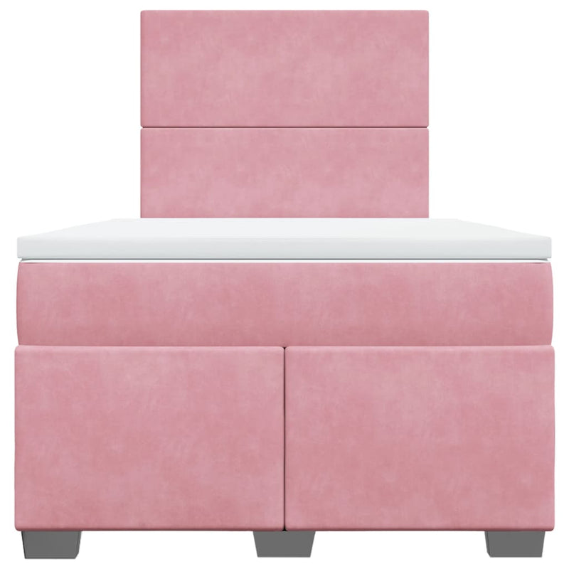 Pat box spring cu saltea, negru, 120x190 cm, catifea