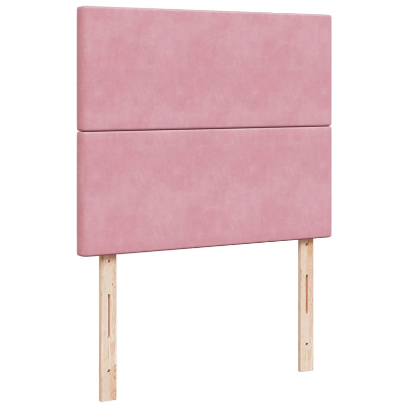 Pat box spring cu saltea, negru, 120x190 cm, catifea
