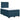 Pat box spring cu saltea, albastru, 120x190 cm, catifea