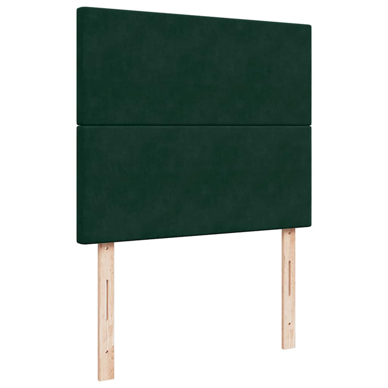 Pat box spring cu saltea, verde închis, 120x200 cm, catifea