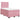 Pat box spring cu saltea, roz, 120x200 cm, catifea