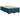 Pat box spring cu saltea, albastru, 120x200 cm, catifea