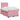 Pat box spring cu saltea, roz, 120x200 cm, catifea