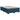Pat box spring cu saltea, albastru, 140x190 cm, catifea