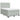 Pat box spring cu saltea, gri deschis, 140x190 cm, catifea