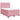 Pat box spring cu saltea, roz, 140x190 cm, catifea