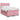 Pat box spring cu saltea, roz, 140x190 cm, catifea