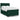 Pat box spring cu saltea, verde închis, 140x190 cm, catifea