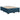 Pat box spring cu saltea, albastru, 140x190 cm, catifea
