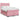 Pat box spring cu saltea, roz, 140x200 cm, catifea