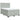 Pat box spring cu saltea, gri deschis, 140x200 cm, catifea