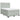 Pat box spring cu saltea, gri deschis, 160x200 cm, catifea