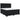 Pat box spring cu saltea, negru, 180x200 cm, catifea