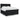 Pat box spring cu saltea, negru, 180x200 cm, catifea