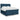 Pat box spring cu saltea, albastru, 180x200 cm, catifea