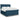 Pat box spring cu saltea, albastru, 180x200 cm, catifea