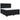 Pat box spring cu saltea, negru, 200x200 cm, catifea