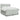 Pat box spring cu saltea, gri deschis, 200x200 cm, catifea